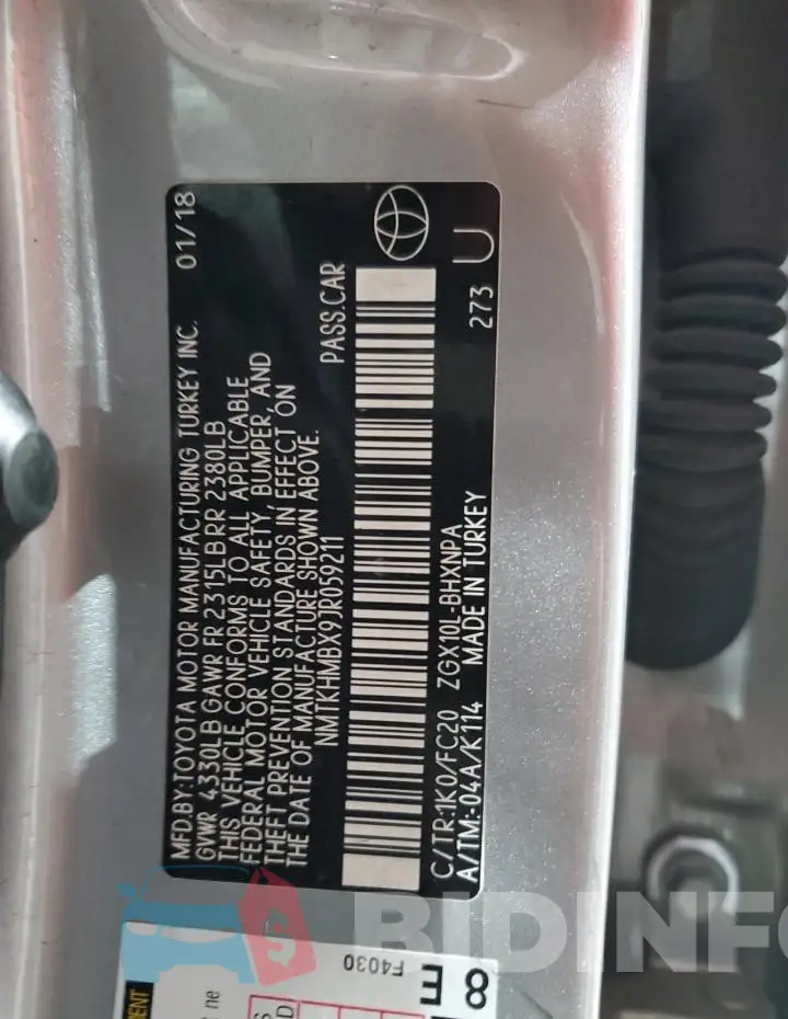 NMTKHMBX9JR059211 Photo# 12