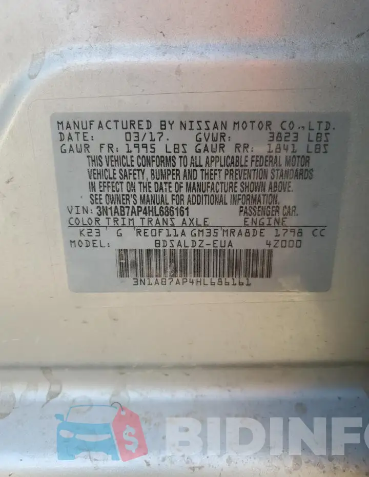 3N1AB7AP4HL686161 Photo# 12