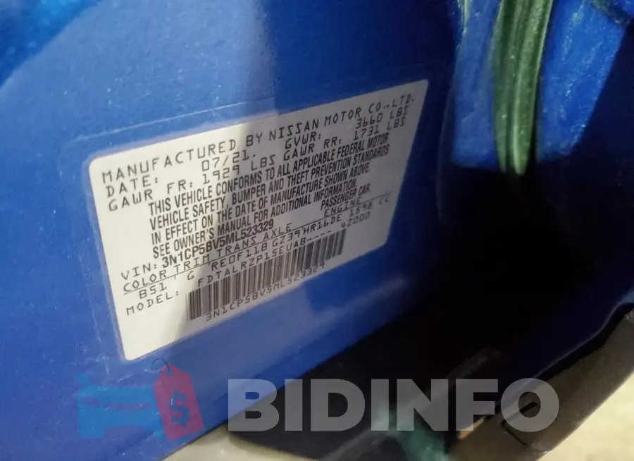 3N1CP5BV5ML523329 Photo# 12