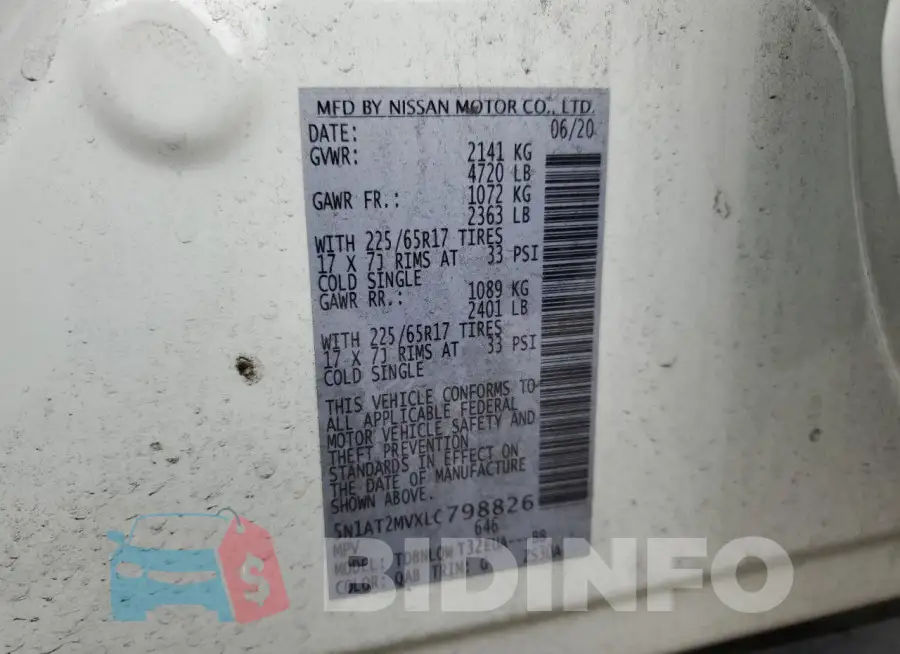5N1AT2MVXLC798826 Photo# 13
