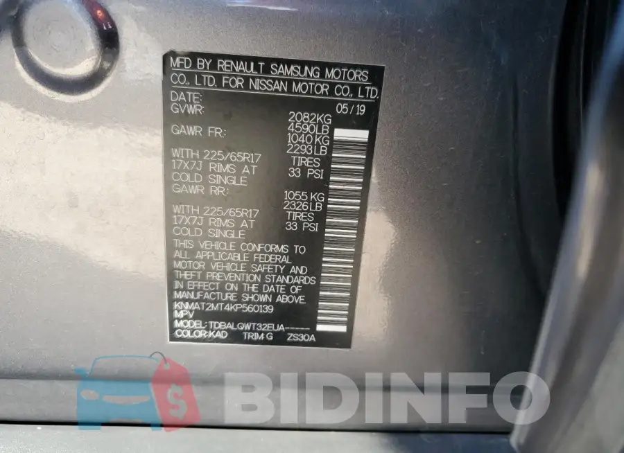 KNMAT2MT4KP560139 Photo# 12