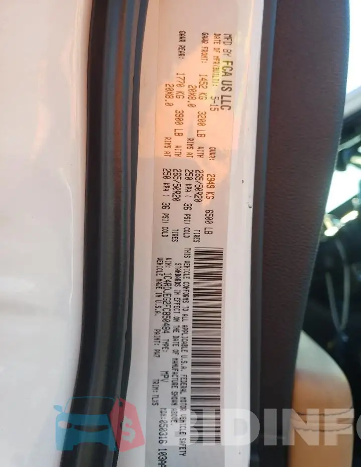 1C4RDJEG2FC850484 Photo# 13