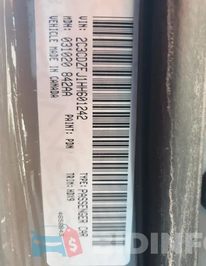 2C3CDZFJ1HH601242 Photo# 12