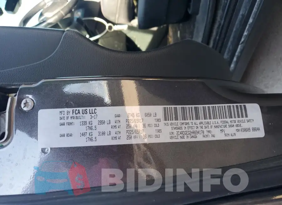 2C4RDGEG2HR694170 Photo# 14