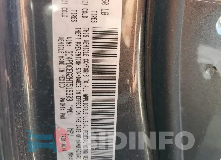 3C4PDCEG2HT519303 Photo# 13
