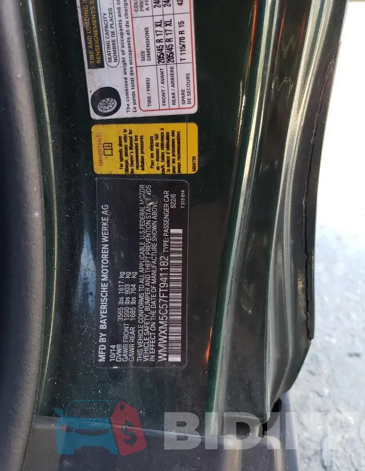 WMWXM5C57FT941182 Photo# 12
