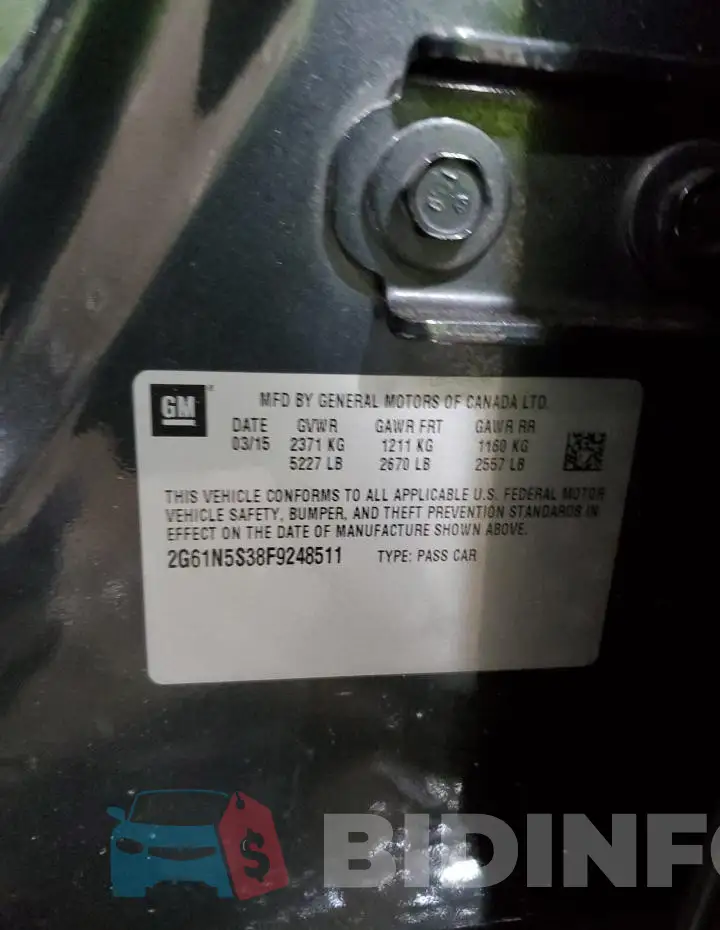 2G61N5S38F9248511 Photo# 12