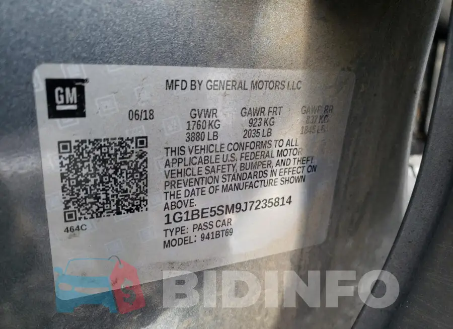 1G1BE5SM9J7235814 Photo# 12