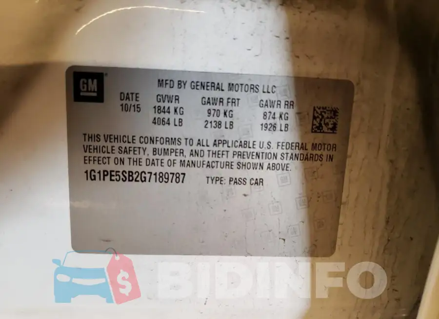 1G1PE5SB2G7189787 Photo# 12