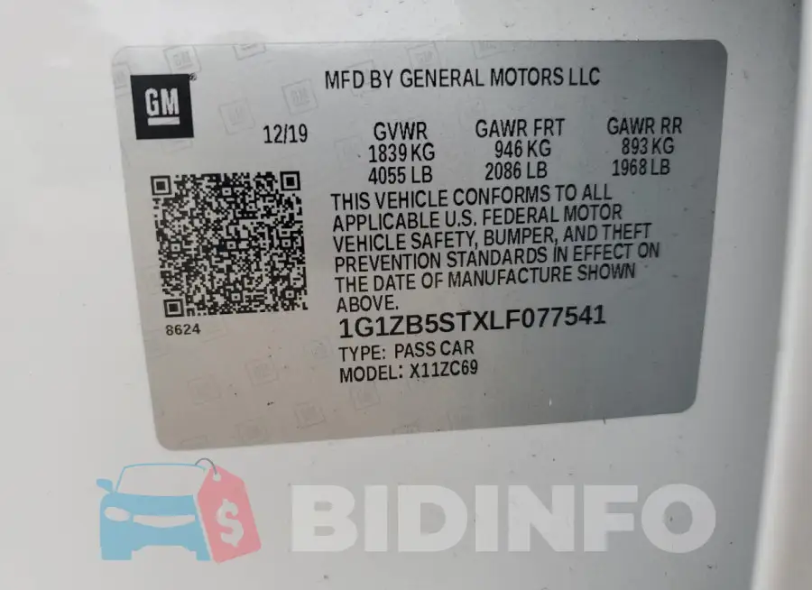 1G1ZB5STXLF077541 Photo# 12