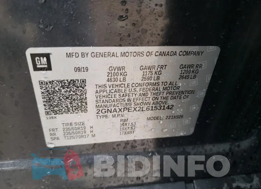 2GNAXPEX2L6153142 Photo# 14