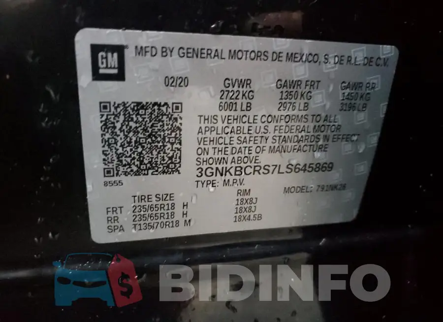 3GNKBCRS7LS645869 Photo# 12