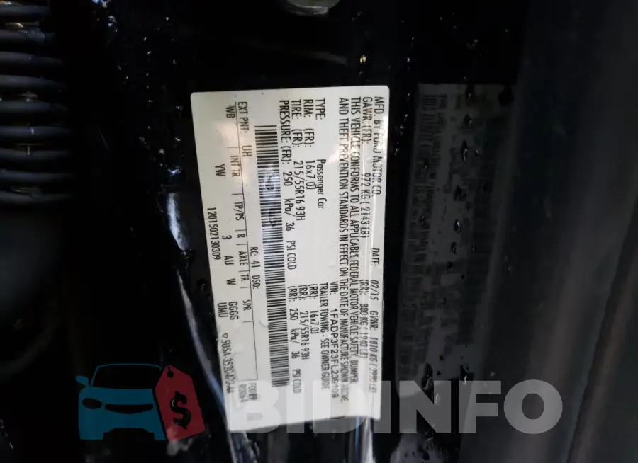 1FADP3F23FL239109 Photo# 12