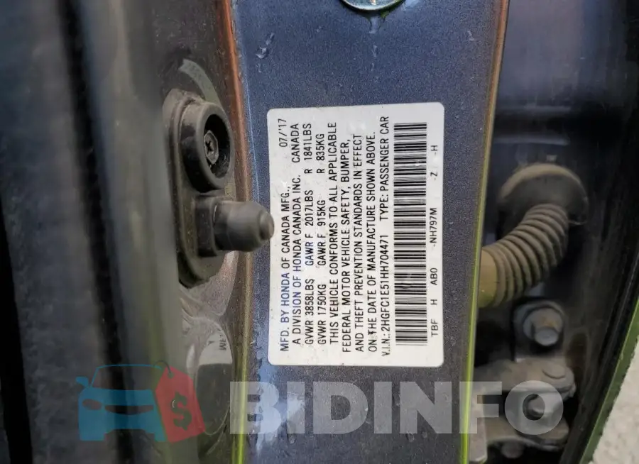 2HGFC1E51HH704471 Photo# 12