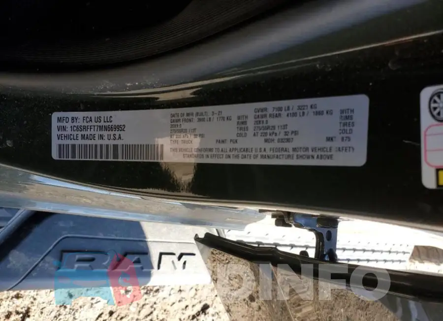 1C6SRFFT7MN669952 Photo# 13