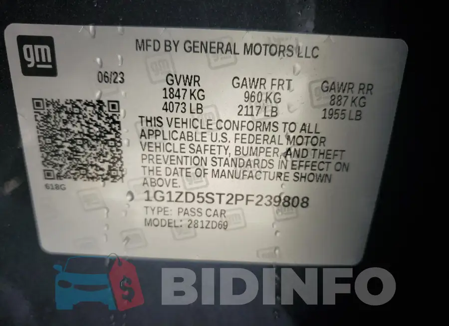 1G1ZD5ST2PF239808 Photo# 13