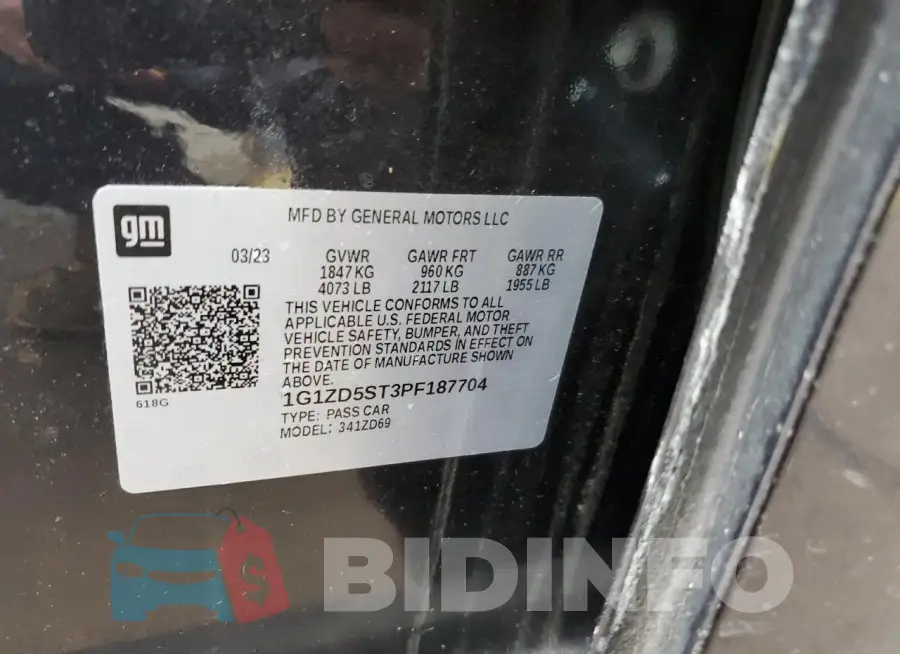1G1ZD5ST3PF187704 Photo# 13