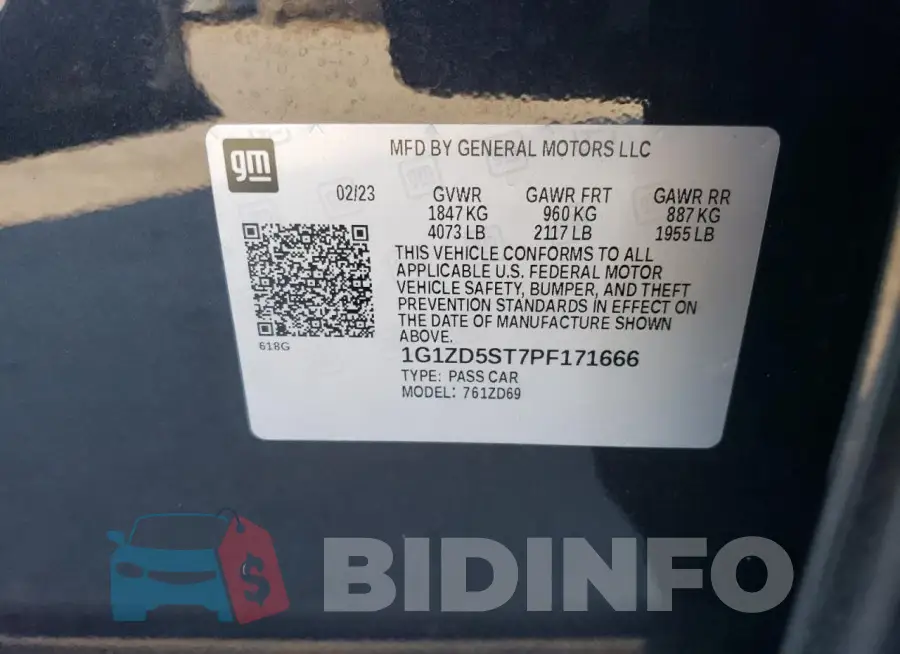 1G1ZD5ST7PF171666 Photo# 13