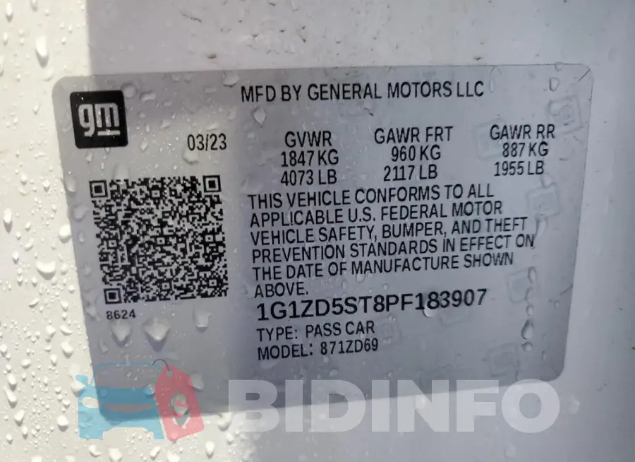 1G1ZD5ST8PF183907 Photo# 13