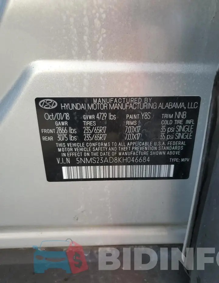 5NMS23AD8KH046684 Photo# 13