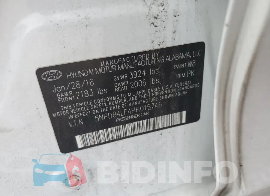 5NPD84LF4HH015746 Photo# 12