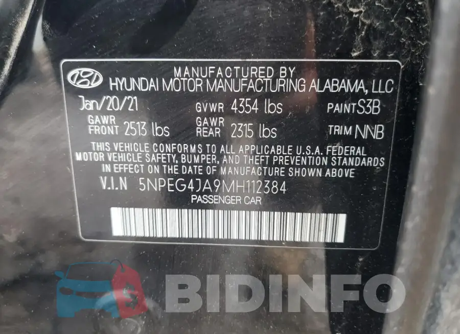 5NPEG4JA9MH112384 Photo# 13