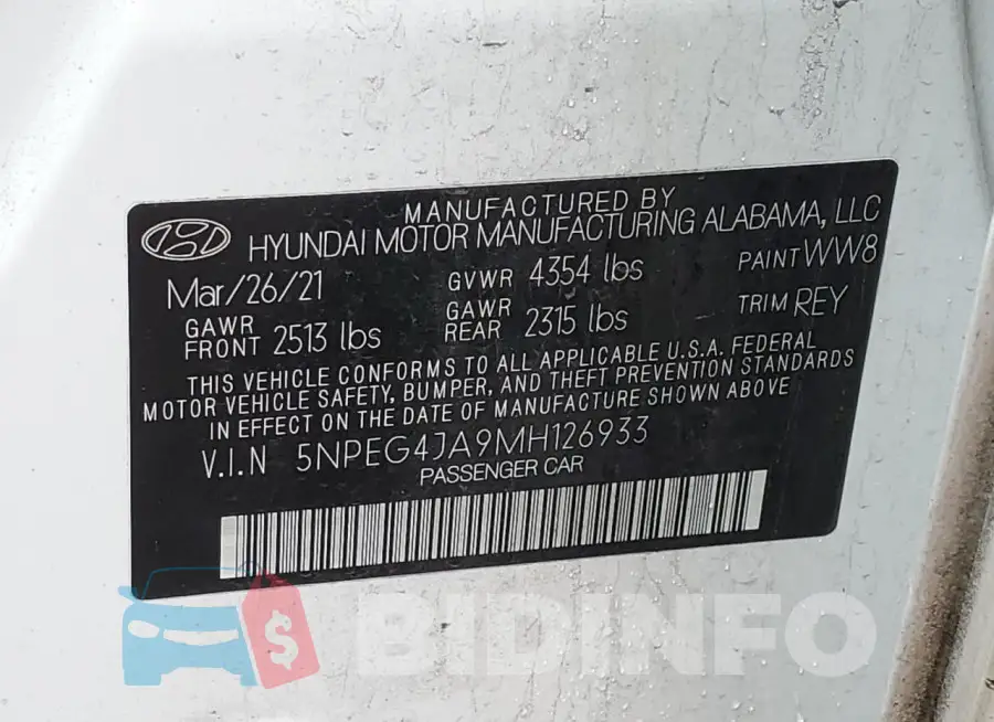 5NPEG4JA9MH126933 Photo# 12