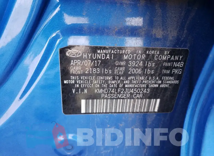 KMHD74LF2JU450243 Photo# 12