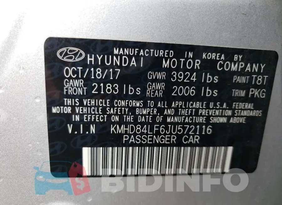 KMHD84LF6JU572116 Photo# 12