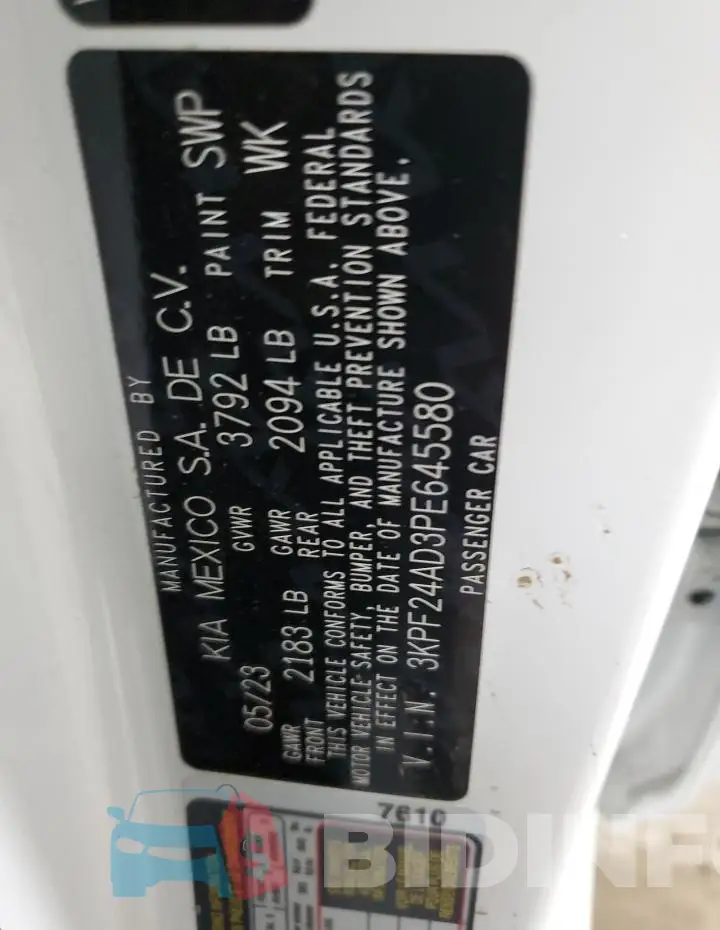 3KPF24AD3PE645580 Photo# 13