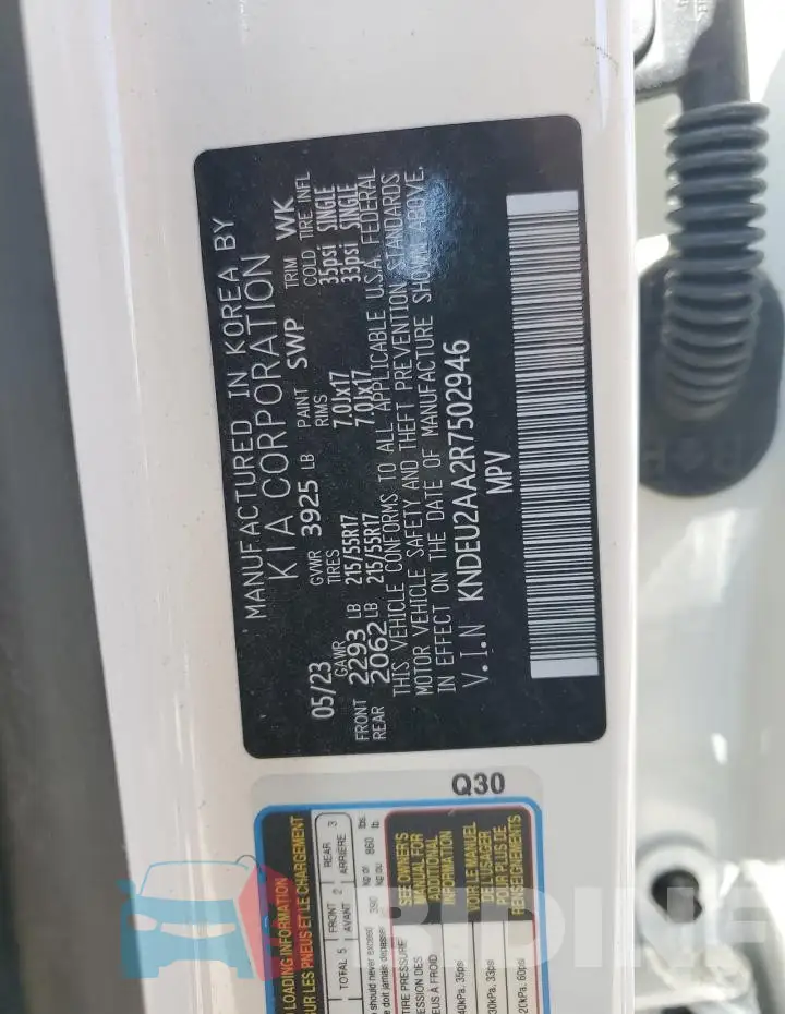 KNDEU2AA2R7502946 Photo# 12