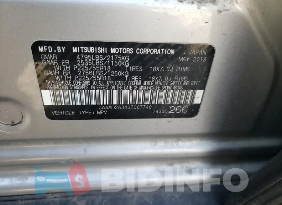 JA4AD2A34JZ067740 Photo# 13