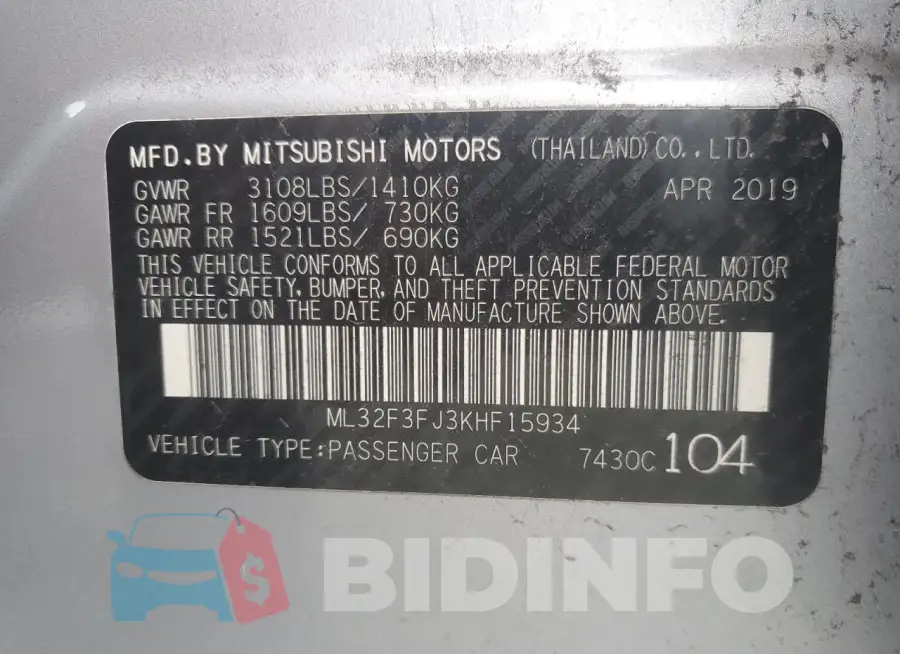 ML32F3FJ3KHF15934 Photo# 12