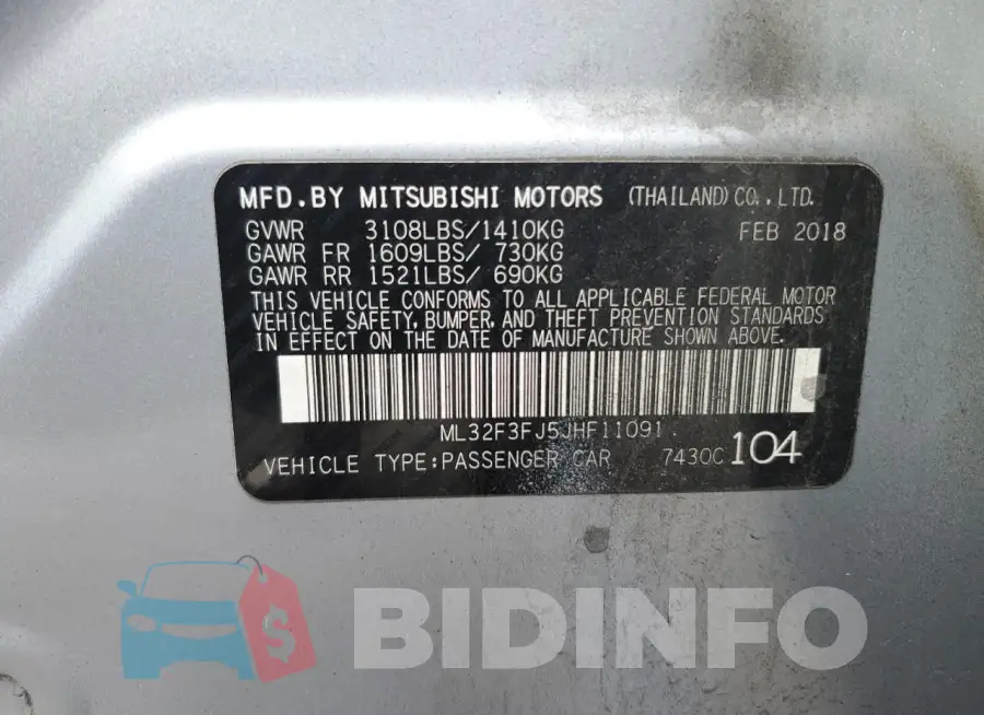 ML32F3FJ5JHF11091 Photo# 12
