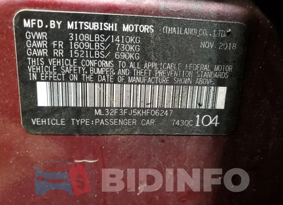 ML32F3FJ5KHF06247 Photo# 12