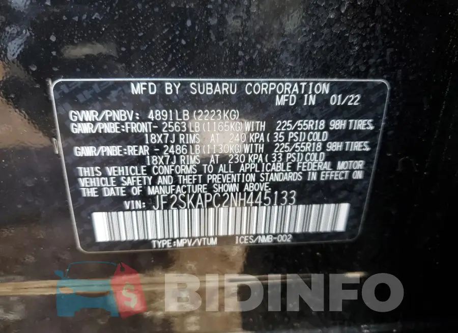 JF2SKAPC2NH445133 Photo# 13