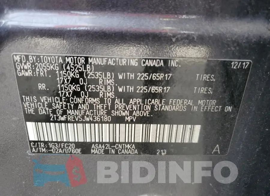 2T3WFREV5JW436180 Photo# 12