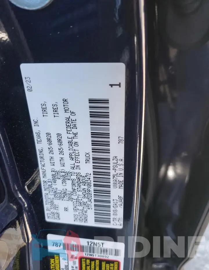 5TFJA5DB9PX083472 Photo# 12