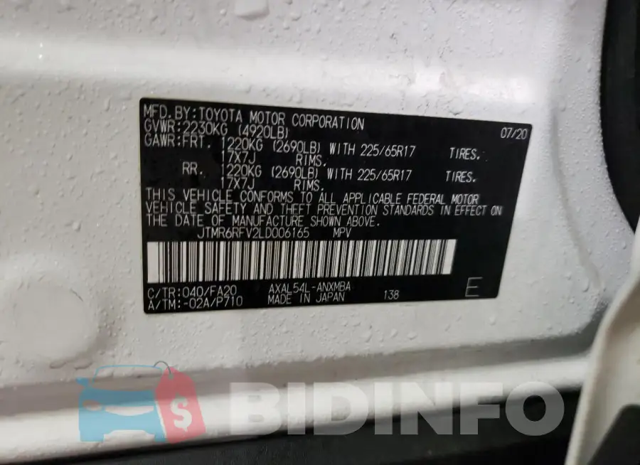 JTMR6RFV2LD006165 Photo# 13
