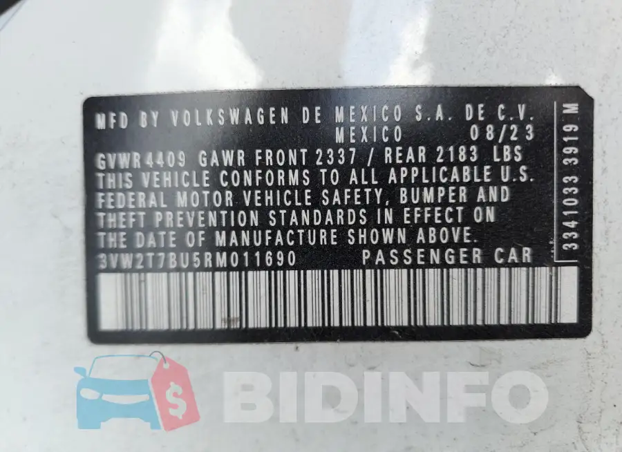 3VW2T7BU5RM011690 Photo# 12