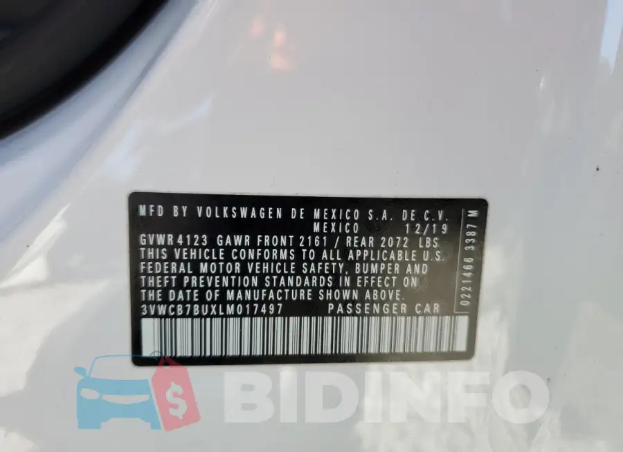 3VWCB7BUXLM017497 Photo# 13