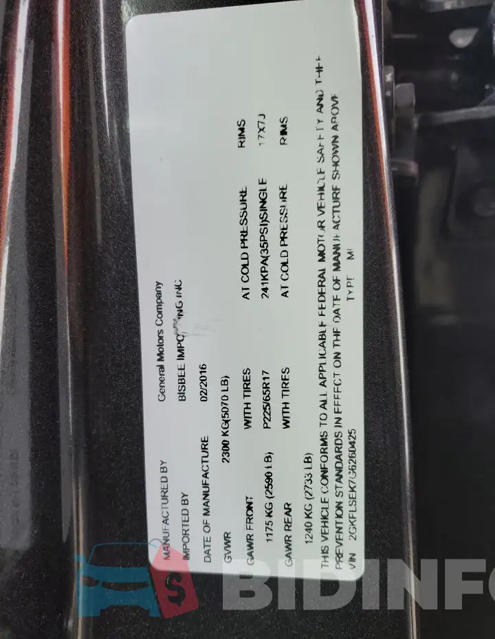 2GKFLSEK7G6260425 Photo# 12