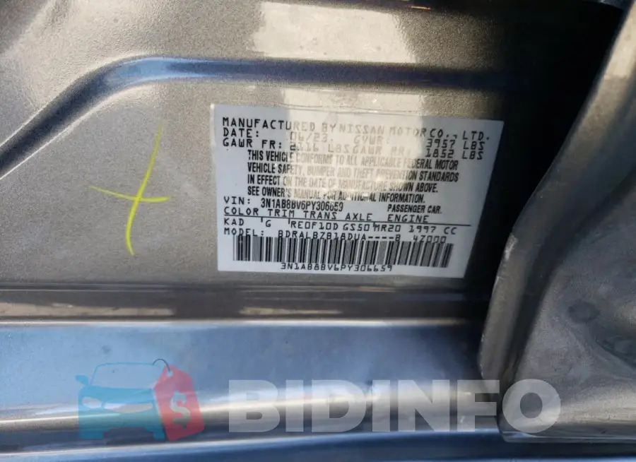 3N1AB8BV6PY306659 Photo# 12