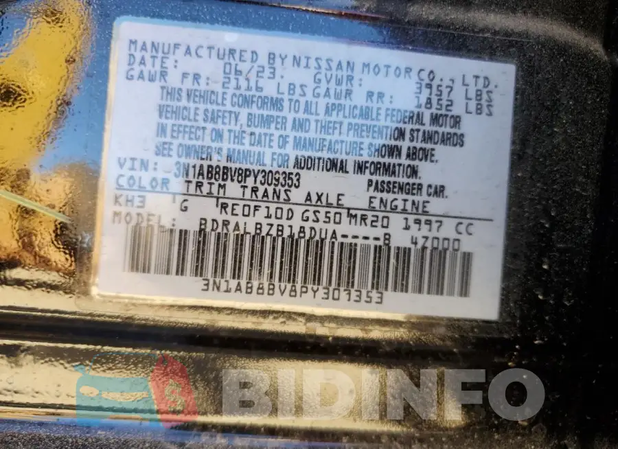 3N1AB8BV8PY309353 Photo# 12