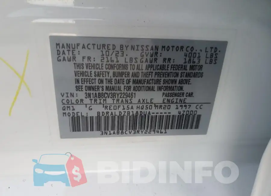 3N1AB8CV3RY229461 Photo# 12