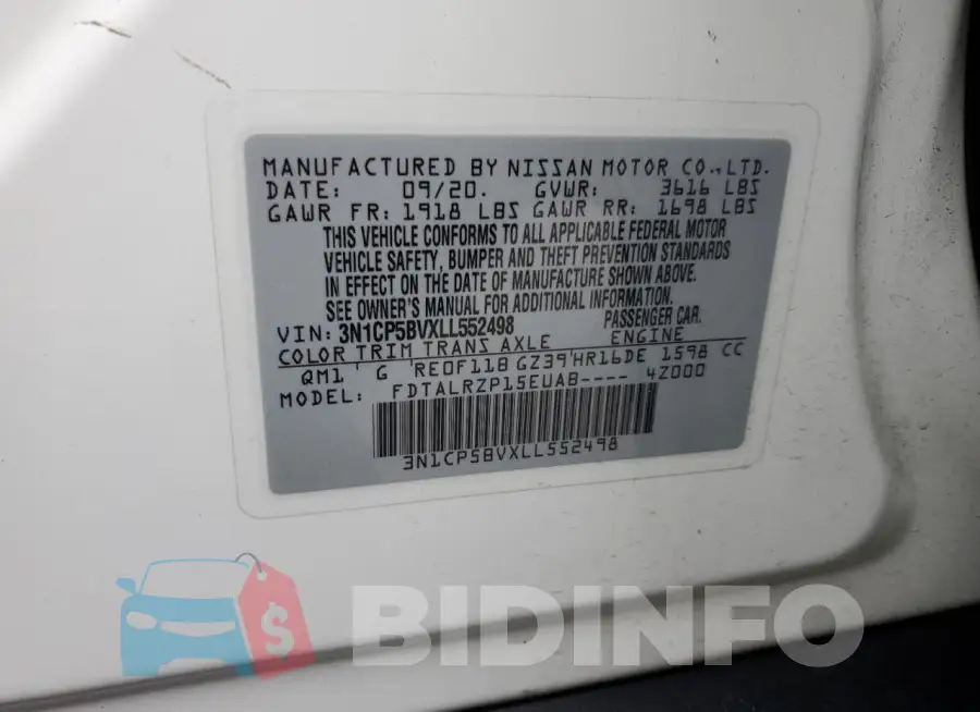 3N1CP5BVXLL552498 Photo# 12