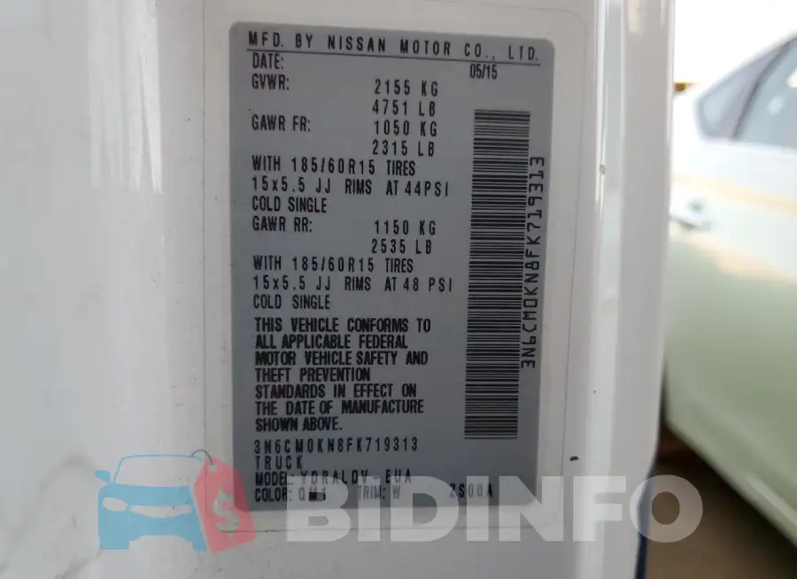 3N6CM0KN8FK719313 Photo# 13