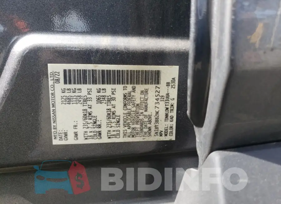 5N1BT3BB2NC734527 Photo# 13