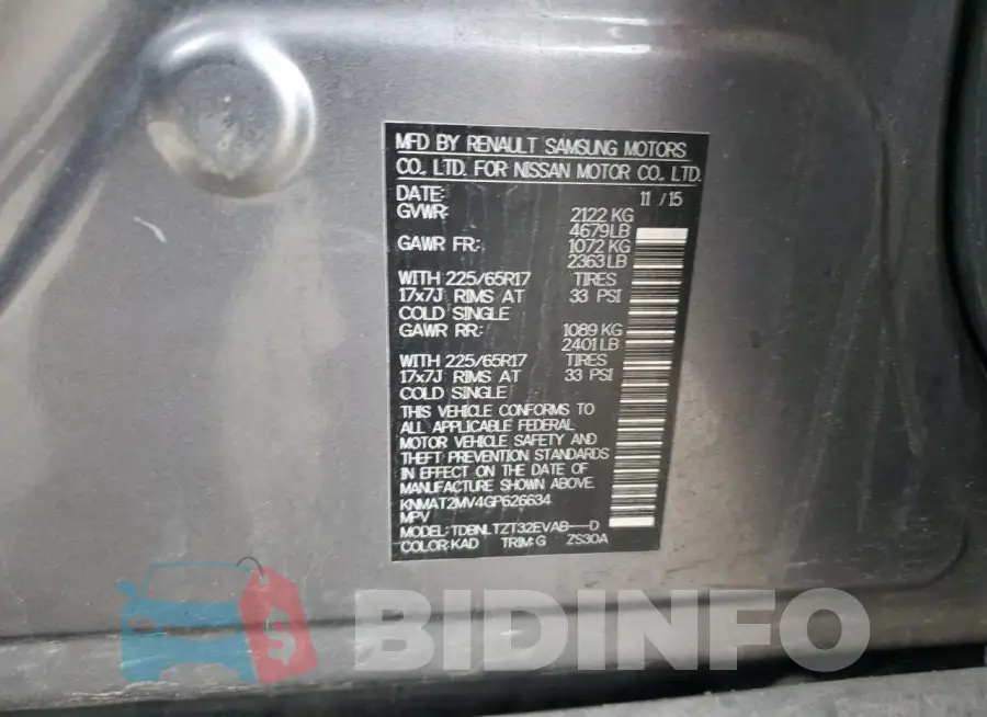 KNMAT2MV4GP626634 Photo# 13