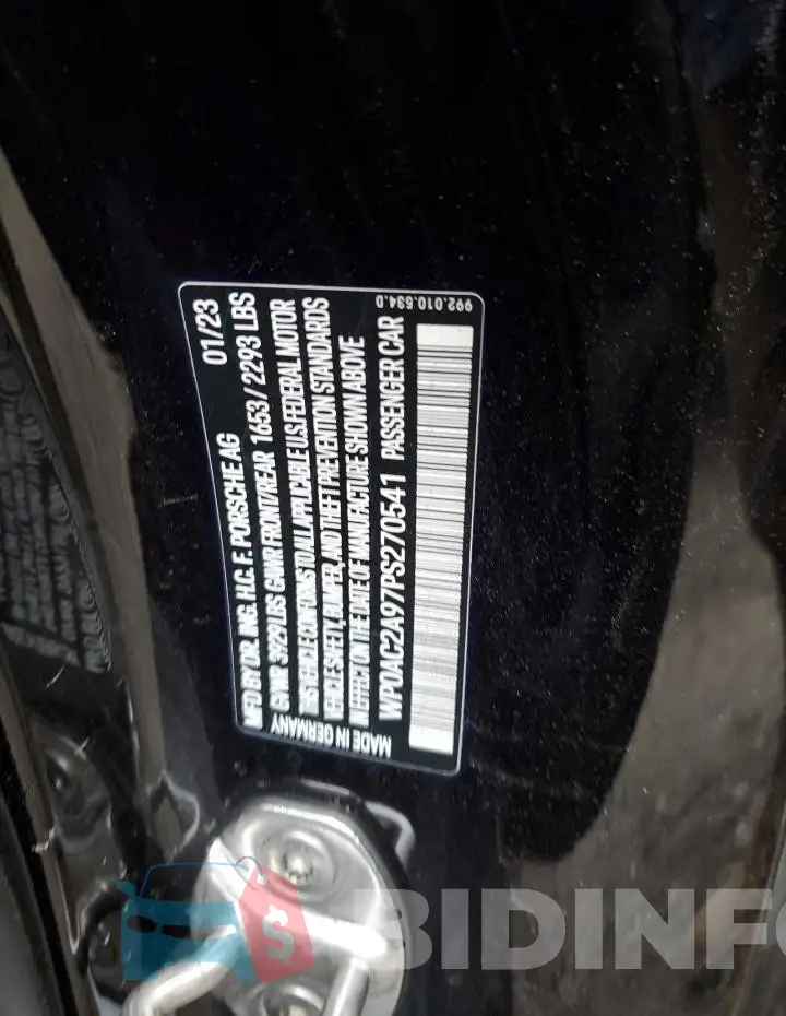 WP0AC2A97PS270541 Photo# 12